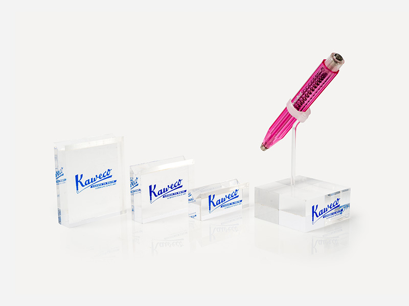 Kaweco brand displays made of acrylic