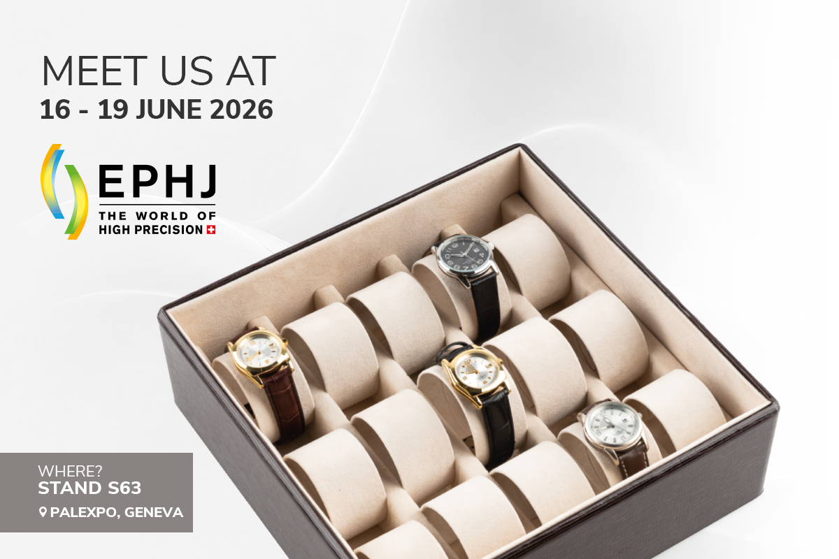 Kling presents display and packaging solutions for watches at EPHJ 2026 in Geneva, booth S63, with a premium watch box.